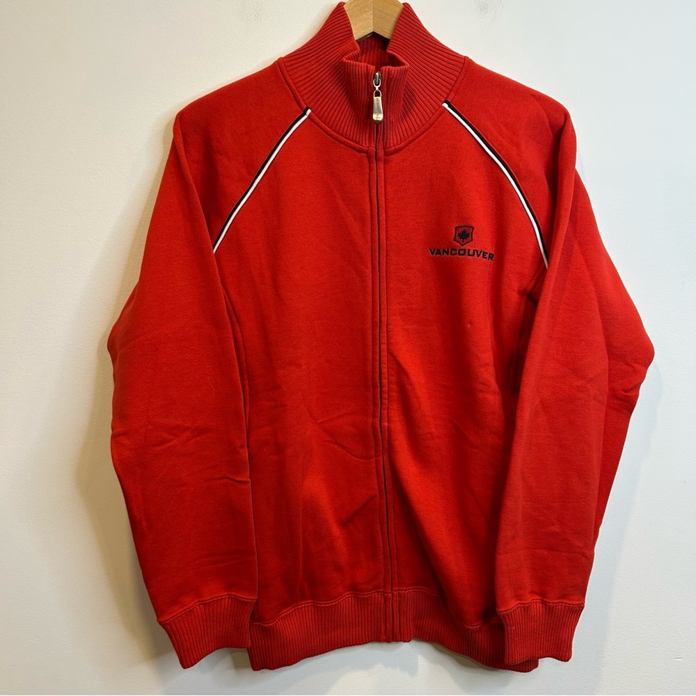 Mondetta Men’s Full Zip Sweater Red Vancouver Canada